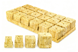 Grosir panas isolasi batu wol kubus pot batu hidroponik wol kubus sempurna untuk pertanian akar - Product Image 4