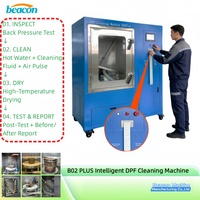 Machine de nettoyage DPF professionnelle B02 Plus avec circulation d'eau et nettoyage par impulsions d'air, équipement de séchage
