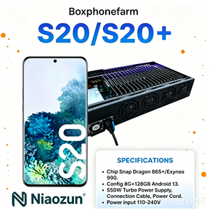 Châssis de ferme de cartes mères mobiles à 20 emplacements avec WIFI OTG et double contrôle pour cartes logiques S8 S9 S10 S20 S21 S22 - Product Image 1