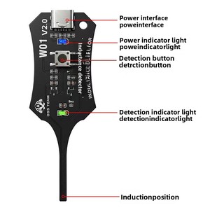 Probador de Inductancia OSS W01 Tipo-C, Probador de Bobinas en Circuito para Reparación de PCB de iPhone y Laptop, Diagnóstico Rápido de Fallas sin Desoldadura - Product Image 4