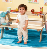 Easy — Table et banc de pique-nique de jardin pour enfants, ensemble de Table d'extérieur en bois, décoration de jardin moderne, meubles portables, pique-nique de Camping