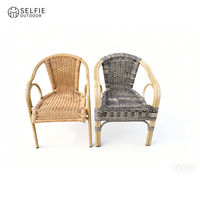 Chaise de salle à manger d'extérieur traditionnelle en alliage d'aluminium avec impression couleur intégrale Modèle WA-2082/WA-2066
