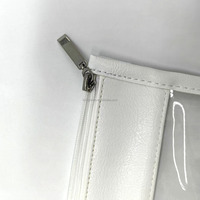 Pochette cosmétique personnalisée LUMI avec logo personnalisé, en PVC transparent, imperméable, de taille moyenne, pour femmes, sac à maquillage tendance, fermeture à glissière