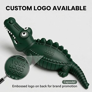 Jouets pour chiens personnalisés en usine, résistants, en caoutchouc naturel, en forme d'alligator, pour la dentition, jouet interactif pour chiens de petite et moyenne taille - Product Image 3