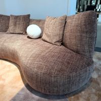 Ensemble de canapés de luxe en tissu français avec structure en bois, direct usine, pour mobilier de salon de villa, garni d'éponge