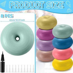 8 pièces autisme enfants <span class=keywords><strong>étudiant</strong></span>s exercice équilibre formation pompe à main élémentaire gonflable beignet sièges flexibles pour salle de classe - Product Image 2