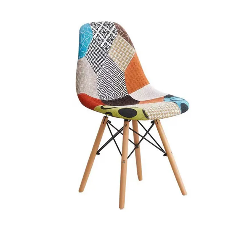 Chaise de fauteuil de ménage à taux de retour élevé Chaise de designer de ménage Couverture en tissu Chaise Patchwork