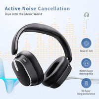 Casque sans fil Bluetooth haut de gamme avec 5 micros ANC+ENC à réduction de bruit, audio spatial à 360 degrés, Bluetooth 6.0, autonomie de 30 heures