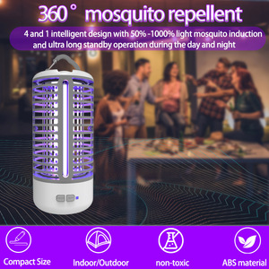Matamosquitos eléctrico con luz UV, portátil, para uso en interiores y exteriores, función de encendido y apagado automático, para protección del hogar y jardín - Product Image 2