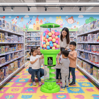 Distributeur automatique de jouets en capsules vertes, fonctionnant avec des pièces et des jetons |   120-200 pièces PC/ABS |   Garantie d'un an, vente en gros pour les magasins de jouets