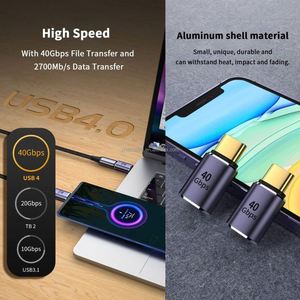 <b>USB</b>-<b>C</b> Extender <b>Adapter</b> - 40Gbps <b>USB</b>-<b>C</b> Extenders 100W <b>Type</b> <b>C</b> Male <b>to</b> Female 8K 60hz for MacBook Pro, PC, Thunderbolt - Product Image 4