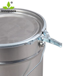 Seau métallique de 18 L avec couvercle, capacité 18 kg, en fer blanc de qualité alimentaire, impression personnalisée, vente directe usine - Product Image 1