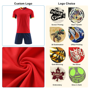 Maillot de football pour homme de haute qualité, vêtements de football imprimés, manches courtes, respirant, séchage rapide, été, adulte - Product Image 5