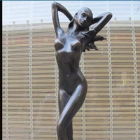 Statue de femme nue sexy en bronze et laiton, taille réelle, de haute qualité, luxe, art moderne, moulage personnalisé, pour mariage