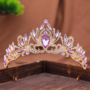 Corona de Pastel de Princesa con Cristales de Plata y Diamantes de Imitación, Tiaras de Boda, Diadema de Moda <span class=keywords><strong>para</strong></span> Fiesta de Cumpleaños, Regalo <span class=keywords><strong>para</strong></span> Damas de Honor - Product Image 4