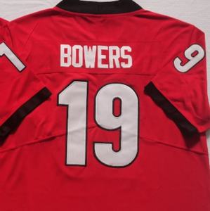 Maillot de football américain de qualité supérieure, cousu, prêt à être expédié, Brock Bowers, rouge - Product Image 1