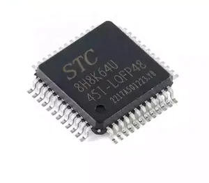 Mendukung layanan BOM Chip STC8H8K64U-45I pengontrol mikro MCU IC Chip STC8H8K64U-45I-LQFP48 pengontrol