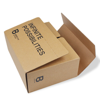 Boîte en Carton ondulé Kraft brun personnalisé avec ligne de déchirure, emballage en tissu, boîte en papier