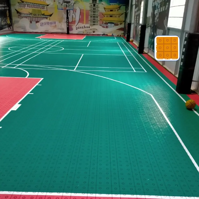 Mười năm bảo hành trong nhà sân bóng rổ sàn tòa án đầy đủ sân bóng rổ Sử dụng nhựa nhiệt dẻo Elastomer vật liệu sàn