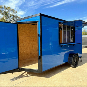 Remolque de Carga Cerrado Azul con Eje Tándem, Puerta Lateral, Caja Utilitaria, Remolque de Transporte de 7 a 14 pies, 2001-3000 kg, Listo para Exportación - Product Image 1