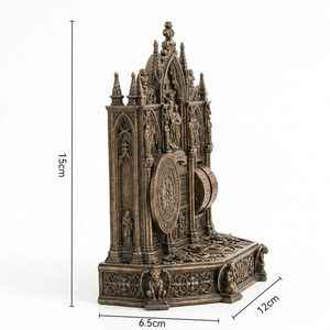 Calendrier Perpétuel en Résine Gothique Chrétienne Personnalisé en Gros, Calendrier de Bureau Antique Bronze, Ornement Décoratif pour Chambre - Product Image 3