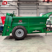 Épandeur de fumier tracté pour tracteur agricole, machine de distribution d'engrais solides et de chaux organique
