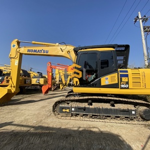 รถขุดไฮดรอลิกแบบตีนตะขาบ Komatsu PC160 มือสอง ขนาด 16 ตัน พร้อมหัวขุดหลัง สำหรับโครงการโครงสร้างที่ทนทานและเป็นที่นิยม - Product Image 2