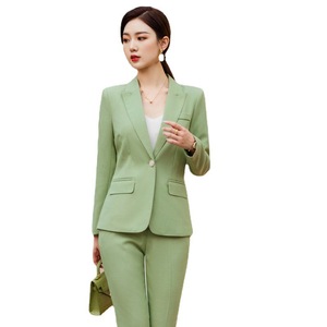 Women's Spring 2025 Business Suit Jacket AS8873 Worsted Fabric Work Uniform For Petite Women - Product Image 5