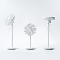 Ventilateur sur pied électrique rechargeable RUNAL, portable, pour intérieur, refroidissement, circulation d'air, télécommande, plastique, numérique