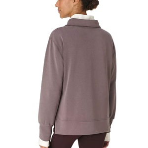 Sweat à capuche zippé en molleton tricoté respirant pour femme, personnalisé, de haute qualité, décontracté, vente en gros, vêtements de sport OEM/ODM brodés - Product Image 2