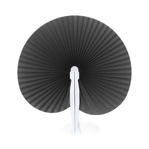 Éventails pliables blancs vierges personnalisables avec logo, impression numérique, design en forme de cœur, cadeaux promotionnels écologiques - Product Image 3