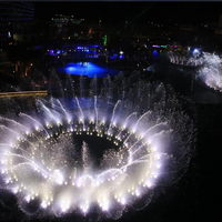 Fuente Musical de Agua Moderna para Jardín Exterior, de Acero Inoxidable 304, con Luces LED, Comercial, 2D/3D, Resistente al Agua, Baishui