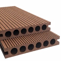 Parquet Composite WPC Chêne Couleur Café Clair, Système Clic, Design Moderne, Résistant aux Intempéries, Multicouche, pour Villa, Salle de Sport, Parc