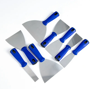 Ensemble de couteaux à mastic en acier inoxydable de haute qualité, acier industriel de différentes tailles, avec manche en plastique bleu - Product Image 4