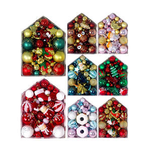 72 pz Set di ornamenti per la palla natalizia infrangibili palline - Product Image 2