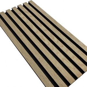 Panneau acoustique moderne en placage de bois de 2400x600mm, épaisseur 22mm, avec NRC 1.0 pour hôtel, maison, bureau et appartement - Akupanel - Product Image 3