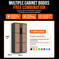 Casier intelligent numérique sécurisé en métal, armoire de rangement automatique en libre-service pour supermarché et centre commercial
