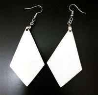 Boucles d'oreilles en bois MDF vierges en forme de goutte d'eau pour femmes, personnalisables par sublimation à chaud, double face, vente en gros