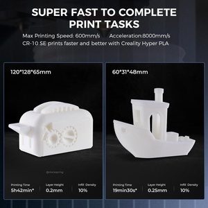 Criality, venta al por mayor, estructura metálica <span class=keywords><strong>CR</strong></span> <span class=keywords><strong>10</strong></span> SE, velocidad máxima de impresión, 600 mm/s, guía lineal de alta velocidad, impresora 3D FDM - Product Image 6
