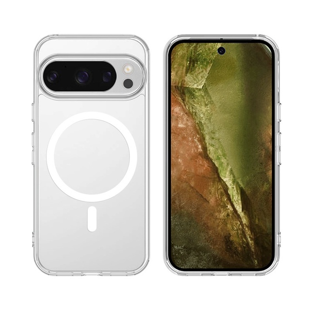 Clear Magnetic Charging Case for Google Pixel 7 8 9 10 Pro 9A 8A 7A XL Crystal Shockproof Protective Case for Pixel 10 Pro XL
