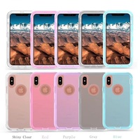 Casing HP Hybrid TPU PC Armor untuk Pelindung Ponsel, Casing Handphone Tangguh dan Kuat untuk iPhone XS/XR