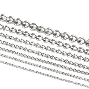 Thép không gỉ SUS304 Xoắn liên kết chuỗi Thép không gỉ Hàn chó Pet Chuỗi liên kết 1.2mm/1.5mm/2mm/2.5mm/3mm/3.5mm/4mm/5mm - Product Image 1