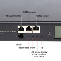 PDU Conmutada Monofásica de 1U y 8 Salidas para Centro de Datos, Fácil de Instalar, con Control Remoto, Bloqueo, IPv4, RS485 y Sensor de Temperatura y Humedad