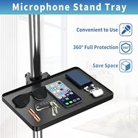 Offre Spéciale universel métal carte son plateau diffusion en direct micro Microphone support support téléphone Clip support noir musique feuille plateau