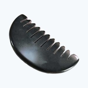 Peigne gua sha en obsidienne jade - Product Image 3