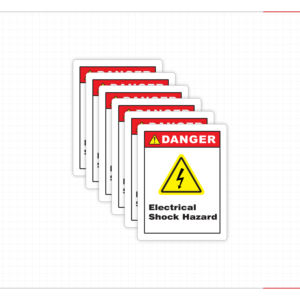 Panneau d'avertissement de risque de choc électrique industriel, panneau de sécurité haute tension, panneau mural de signalisation de danger, plaque de signalisation de prudence - Product Image 2