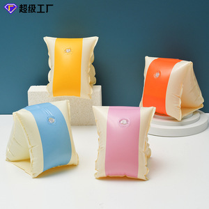 Bouées de natation gonflables épaisses pour enfants, rayées rose et blanc, flotteurs de sécurité pour la natation et les sports nautiques - Product Image 2