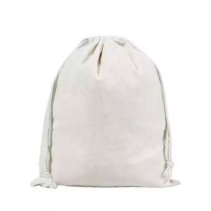 Pochette d'emballage en coton sergé de haute qualité 7*9cm, pochette à bijoux avec cordon en coton noir - Product Image 4