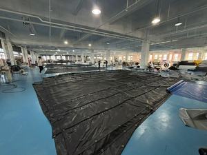 迅速発送 8x10フィート PVCコーティング 防水 重量級織物 クリアシート ターポリン ホームテキスタイル ウィンターカバー バー - Product Image 3