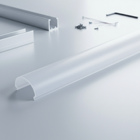 Diffuseur d'éclairage LED personnalisé en PC/PMMA avec embout pour armoires